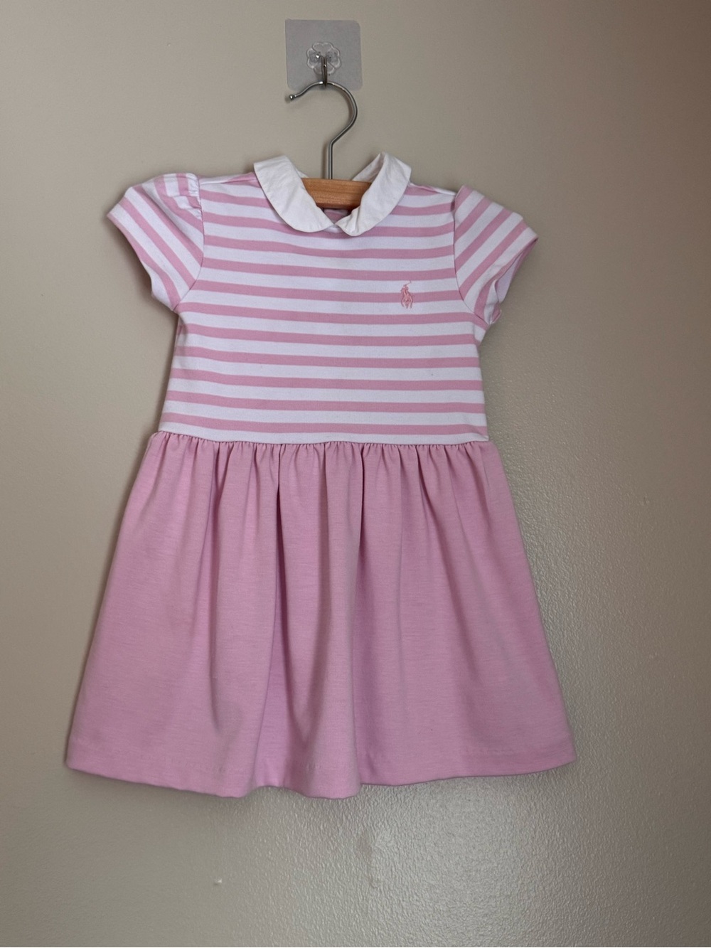 Ralph Lauren pink striped dress 18 months